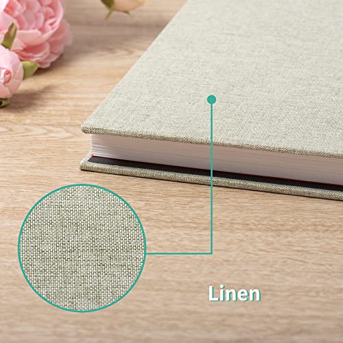 Photo Album Self Adhesive 3x5 4x6 5x7 6x8 8x10 8.5x11 11x10.6 Magnetic Scrapbook Album DIY Length 11x10.6 Inch 40 Pages Linen Cover DIY Photo Album with A Metallic Pen and DIY Accessories(Grass Green) - color: Grass Green, size: 11"x10.8" 40 Pages