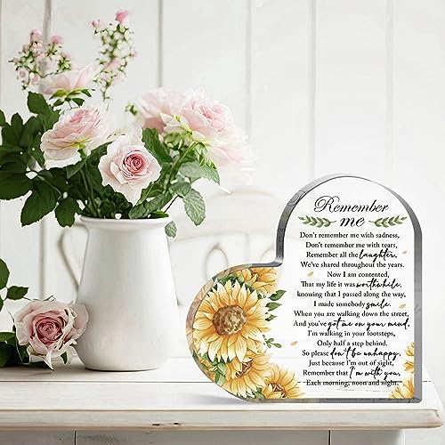 Sympathy Gifts, Acrylic Heart Shape Memorial Paperweight Remembrance Decorations for Loss of Loved One Loss of Grandmother Father Table Remembrance Gifts Bereavement Gift - style: 022