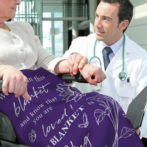 Get Well Gifts for Women Men Flannel Throw Blanket, Thinking of You - size: 50 X 60