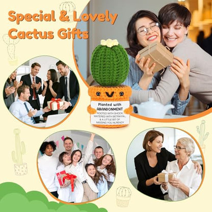 Farewell Gifts for Coworker Women Men Funny Leaving Going Away Goodbye Gifts for Coworker Work Bestie Friend Boss Nurse Teacher Retirement Moving Away Promotion Birthday Abandonment Cactus Decroration - style: Abandonment
