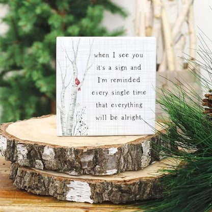 When I See - Rustic 5.25 x 5.25 inch Wood Sign - Small Talk Squares Collection by Simply Said STS1703 - color: When I See
