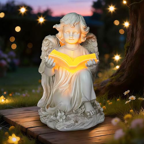 Solar Angels for Cemetery - Garden Angel Solar Outdoor Statue Decor | Grave Decorations for Cemetery Solar Angels for Outside Garden, Front Lawn Yard Art