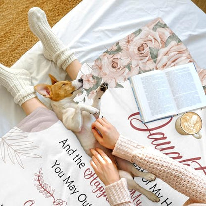 Daughter Gifts from Mom Dad, Daughter Gifts Blanket 60"x50", Daughters Birthday Gift, Daughters Gift Ideas for Mothers Day Graduation Christmas, to My Daughter's Blanket, Daughter's Present - color: Daughter Gifts