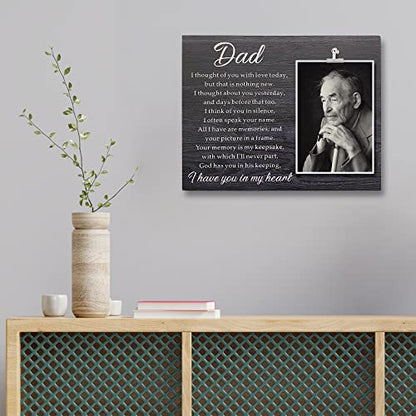 ZENNLAB Memorial Picture Frame, 7.87x9.8 inches, Black, for Dad, Love Theme, Unisex Adult