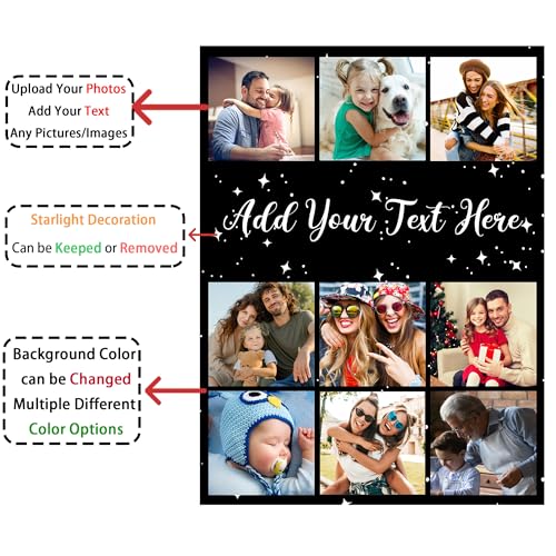 D-Story Personalized Blanket with Photos Custom Blanket for Adults Kids Birthday Xmas for Dad Mom Son Daughter Family Picture Throw Blanket in - color: Sister Photo