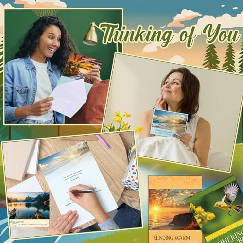 Motiskyy 72 Pack Religious Thinking of You Cards with Envelopes, Natural - style: Natural