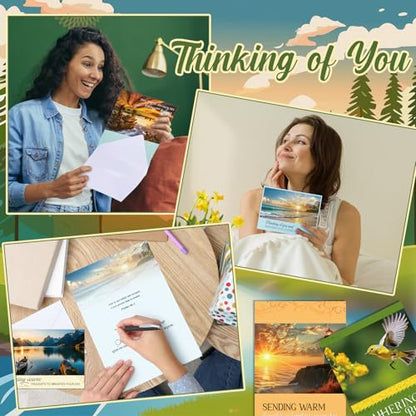 Motiskyy 72 Pack Religious Thinking of You Cards with Envelopes, Natural - style: Natural
