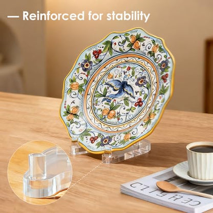 2 Pack Acrylic Easel Display，Plate Stand for Display，Adjustable Clear Display Holder for 4" to 8" Platter, Book, Card, Frame, Picture, Artwork, Plaque ( Small-2pcs 4"-8") - size: Small - 2pack (4"-8")