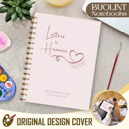 Letters to Heaven Grief Journal Gift for Women Men 5.5x8.3in（Pink） - color: Pink