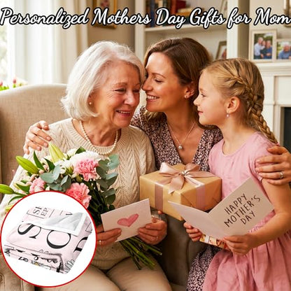 Personalized Blanket with Photos and Text, Custom Photo Blanket for Mom Grandma, Soft Flannel Throw Blankets for Mother’s Day, Customized Picture Gifts for Women, Nana, Wife Mother 03 - color: Mother 03