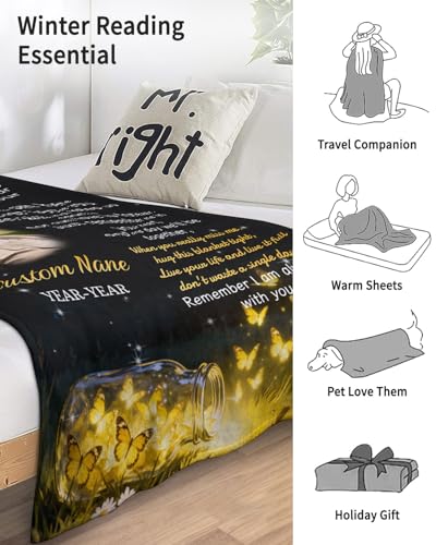 Custom Memorial Blanket with Photos for Loss of Loved One, Thanksgiving Gifts Personalized Sympathy Blanket for Loss of Dad Mom Husband Wife Friend of Loved One Gifts, Ships Next Day Made in USA - color: Style 1