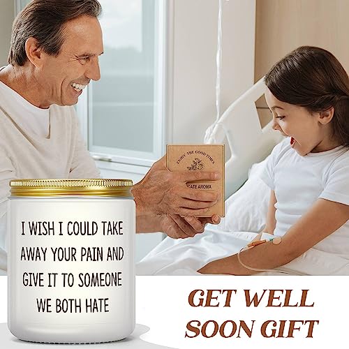 Get Well Gifts for Women Men, Feel Better, Recovery After Surgery | Funny Comfort Gift for Cancer, Breakup, Grieving Friend, Patient, Sorry for Your Loss, Sympathy Bereavement Candle, Lavender