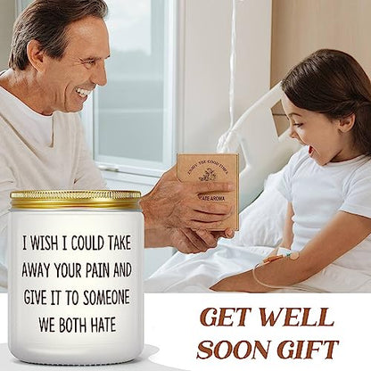 Get Well Gifts for Women Men, Feel Better, Recovery After Surgery | Funny Comfort Gift for Cancer, Breakup, Grieving Friend, Patient, Sorry for Your Loss, Sympathy Bereavement Candle, Lavender