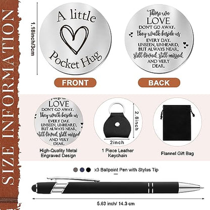 Fulmoon Memorial Gifts for Loss of Mom, Letters to Mom in Heaven Included 1 Grief Journal Travel Photo Diary Journal 1 Pocket Hug 1 PU Keychain 3 Ballpoint Pens Bereavement Gifts for Loss of Mother - style: Mom