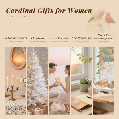 Cardinal Gifts for Women Angel Cardinal Figurine Decor Memorial Sympathy Gifts for Loss of Loved One Hope in Heart - style: Heartfelt