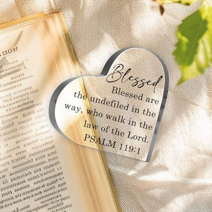 Christian Gifts for Women, Christian Plaque Sign, Inspirational Religious Birthday Gifts, Bible Verse Gifts for Family Sister Friend Mom Faith Based Decorative Paperweight Accessories - style: Christian 01