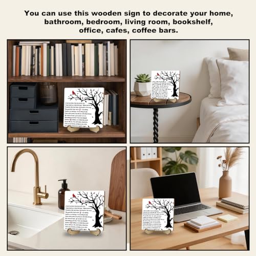 A Limb Has Fallen from The Family Tree Sympathy Wooden Plaque with Stand - color: In Loving Memory