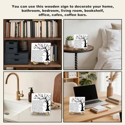 A Limb Has Fallen from The Family Tree Sympathy Wooden Plaque with Stand - color: In Loving Memory