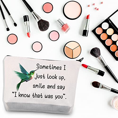 BDPWSS Hummingbird Makeup Bag Hummingbird Memorial Gift Sometimes I Just Look Up Smile And Say I Know That Was You Gift (That was you Hummingbird)