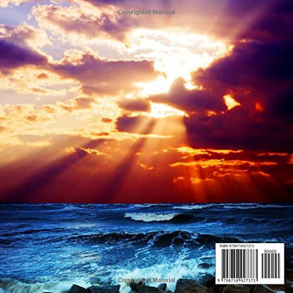 Funeral Guest Books Celebration Of Life: Ocean Sunset Memorial Funeral Guest Book