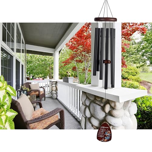 Memorial Wind Chimes for Loss of Loved One, Windchimes in Memory of a Loved One, Sympathy Gift Baskets, Bereavement Condolence Gifts, Memorial Gifts for Loss of Mom, 32" Sympathy Butterfly, Black - size: 32" Butterfly