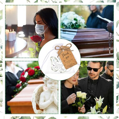 Equsion 60 Set Funeral Keychains for Guests Memorial Favors, Butterfly - style: Butterfly