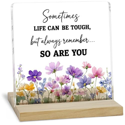 Inspirational Quotes Desk Decor Sign, Always Remember So Are You Acrylic Plaque - color: Soareyou
