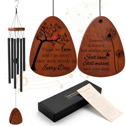 Memorial Wind Chimes, 26 Inch Sympathy Gifts for Loss of Loved One | Sympathy Gift Baskets Memorial Gifts for Loss of Mom Dad Son Daughter, Bereavement Remembrance Gift in Memory of Loved One - size: Loss of Loved One-2