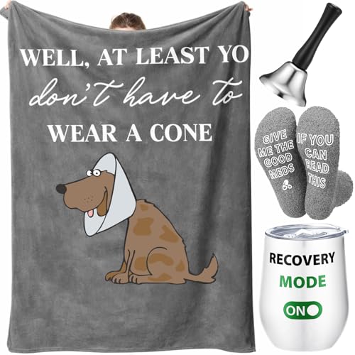 Frienda 4 Pcs Get Well Soon Gift for Men, Funny After Surgery Gifts Basket, Chemo Care Package for Sick Friends Dad Brother - color: Gray