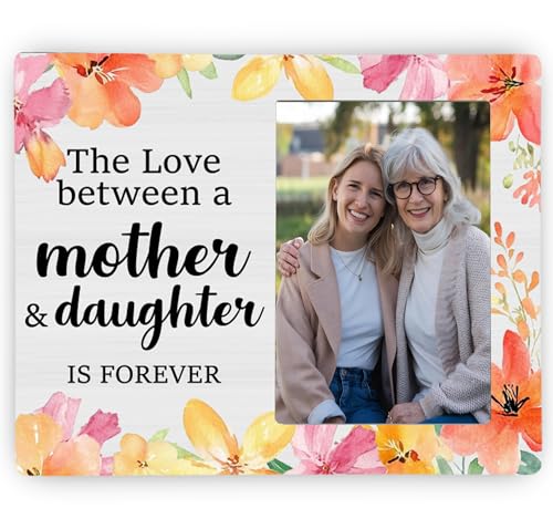 Mother Picture Frame Gifts From Daughter, Mother and Daughter Wooden Photo Frame, 4x6 inch Photo - style: Mother and Daughter