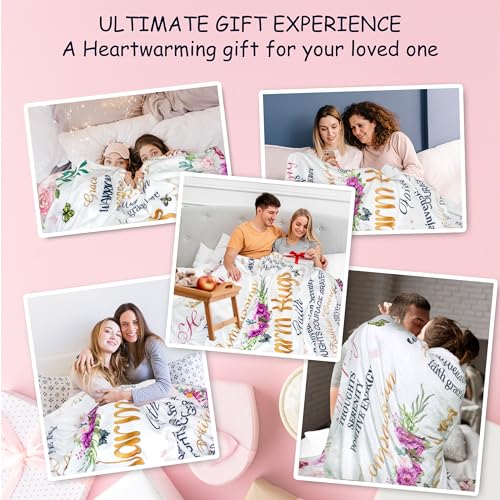 Inspirational Gifts, Warm Hugs Healing Blanket, Get Well Gifts for Women After Surgery, Breast Cancer Gifts, Thinking of You Gifts for Women Soft Throw Blanket 60"x50" - color: Warm Hugs