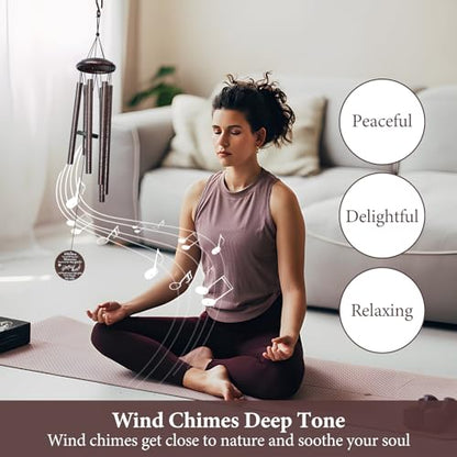 Memorial Gifts for Loss of Mom, 25'' Memorial Wind Chimes for Loss of Mother, Sympathy Gifts for Lose of Mom Mother, Bereavement/Condolence/Remembrance Gifts - size: Mom