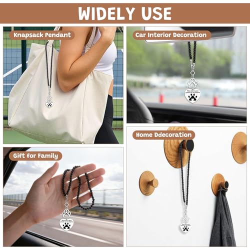 Dog Memorial Gifts Memorial Rear View Mirror Hanging Accessory Bereavement Gifts for Loss of Pet dog Cat Remembrance Gift for Loss of Cat Sympathy Gift for loss of Dogs Pet Car Rearview Mirror Pendant
