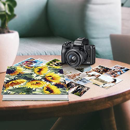 Fintie Photo Album 4x6 Photos - 600 Pockets Large Capacity Albums Book | Vegan Leather Cover, 4X6 Picture Keepsakes, Family/Wedding/Travel Memory Book, Baby/Kids/Boys/Girls Gift, Sunflowers - color: Sunflowers