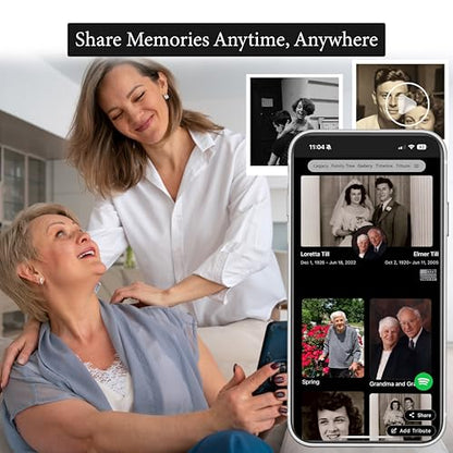 Living Legacy 2-Inch QR Code Memorial Plaque for Headstones and Gravestones - style: Serenity