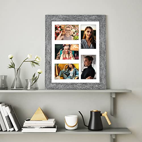 11x14 Collage Frame, 5 Open 4x6 Photo Frame Collage for Wall - color: Grey, size: 11x14 - (5 open4x6）