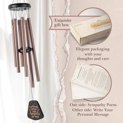SteadStyle Sympathy Gifts for Loss of Loved One, Memorial Wind Chimes 26 in