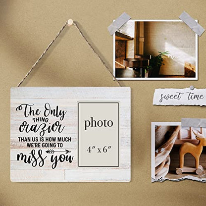 Coworker Leaving Gift Wooden Picture Frame, We Will Miss You Photo Frame | Gifts Idea for Neighbor Moving Colleague Going Away, Tabletop & Wall Mounting, 4X6 Photo - color: The