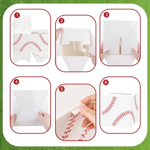 Hxezoc Baseball Card Box Sports Party Favors Post Box Cardboard Receiving Money Holder for Baseball Theme Wedding Reception, Baby Showers, Anniversary, Birthday Party, Table Centerpiece Decorations - style: Baseball