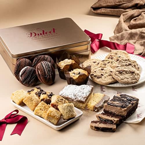Dulcet Gift Baskets Baked Goods Gift Basket Baked Goods Gift Boxes – Luxurious Dessert Gift Basket Tin – Gourmet Desserts Fresh Bakery with Whoopie Pies, Muffins, Cookies, Crumb Cake – Delicious Pastry Gift Set – 3.5lbs - color: All Occasions
