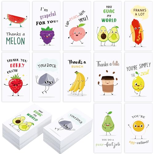 Yeaqee Employee Appreciation Cards Kudos Notes Motivational Blank,Punny2 - style: Punny2