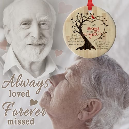 Jocidea Cardinal I Am Always with You - Memorial Christmas Ornament - Condolence Gift - Loss of Loved One Gift - color: Remember the Best Times, the Laughter and the Song