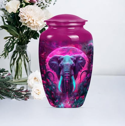 Elephant Family Urn for Human Ashes - color: Elephant, size: 10 Inch + 3 Inch - Pack of 5