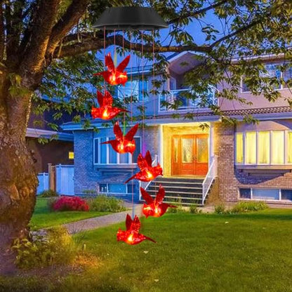 Cardinal Solar Wind Chimes for Outside, Christmas Cardinal Gifts for Women