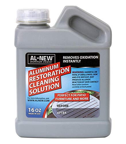 AL-NEW Aluminum Restoration Cleaning Solution | Clean & Restore Patio Furniture, Stainless Steel, and Other Household Metal Surfaces (16 oz.) - style: 16oz Cleaner