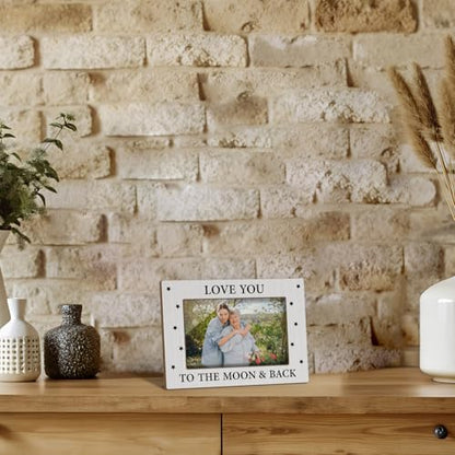 Love You To The Moon And Back Picture Frames, Couples Picture Frame, Tabletop Photo Frame for Men Women Wife Husband, Honeymoon Wedding Valentine's Day Gifts, Home Table Decorative Supplies-03 - style: Love You To The Moon