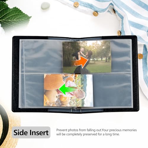 Small Photo Album 3.5x5 inch 80 Pictures PU Leather Photo Albums with Transparent Inner Pockets & Elastic Band for Wedding Boys Girl Travel Family Pictures - Basketball in Galaxy - color: Basketball in Galaxy, size: 3.5x5 Photo Album