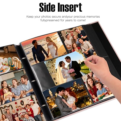Extra Large Capacity 4x6 Photo Album, Holds 1000 Photos, Pink - color: Pink