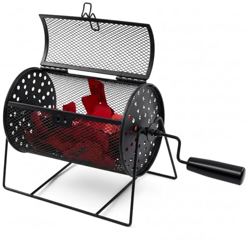 Teenyyou Raffle Drum Holds 600 Tickets, Metal Ticket Wheel Spinner with Stand, Raffle Tickets Cage for Games Events, Parties, School Drawings(Crank Handle, Black, 7.09" x 4.72", Small) - color: Black, size: 7.09" X 4.72", Small, style: Crank Handle