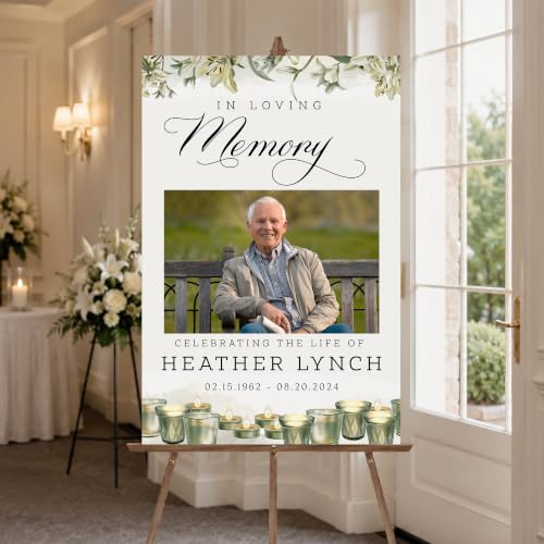 Editable Celebration Of Life Yard Sign, Personalized Memorial Outdoor Decor, Custom In Loving Memory Tribute Board, Obituary Display For Remembrance Ceremony, Outdoor Memorial Signage - color: #Version 7